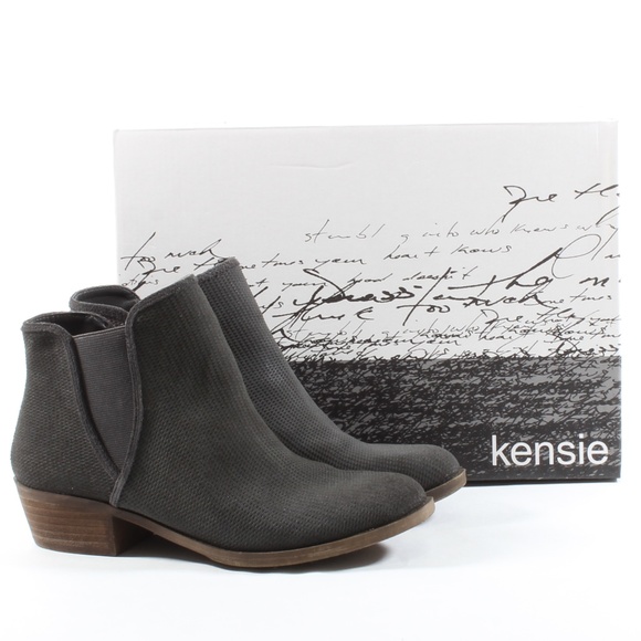 Kensie Women's Gerona Suede Ankle Bootie Boots NEW - Picture 4 of 8